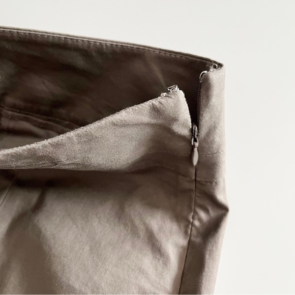 Ann Taylor Loft Tan Cotton Blend Pencil Skirt Size 4 - Picture 6 of 11